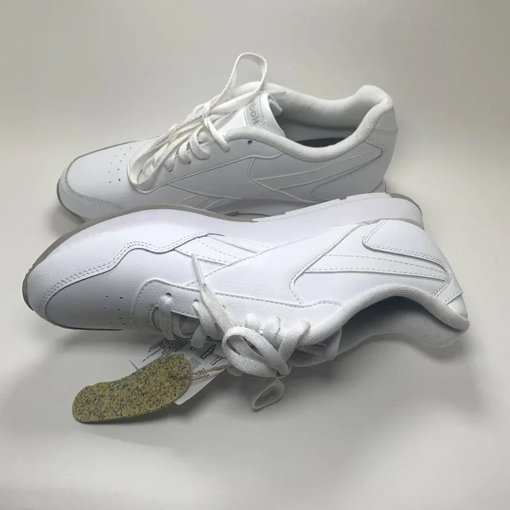 Reebok Royal Glide White Trainers with Comfort Footbed - Size US 9.5 - Picture 4 of 16